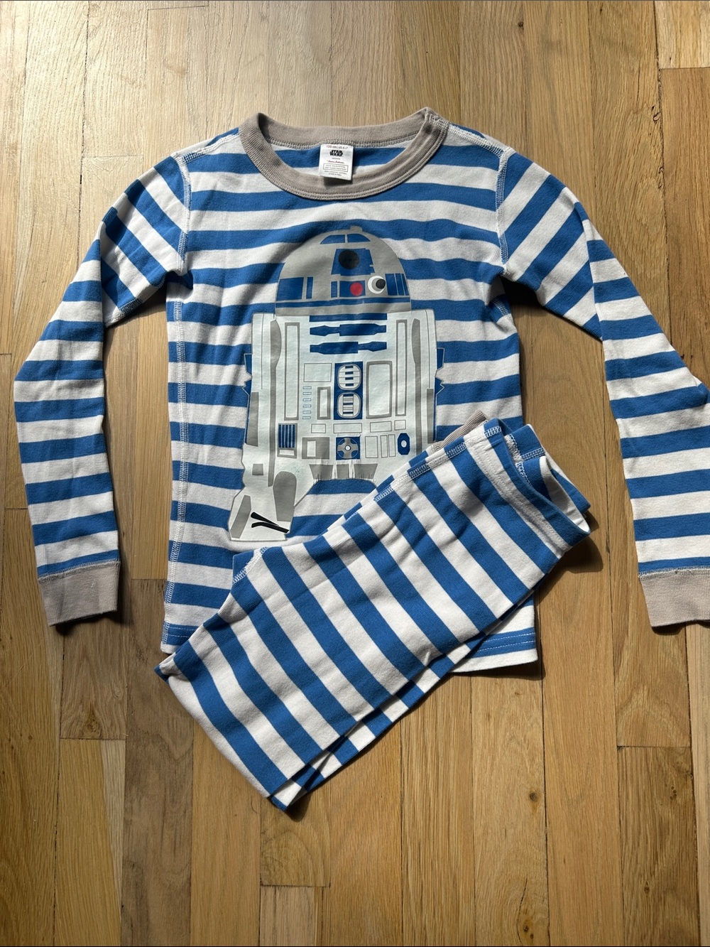 Star Wars R2-D2 Blue Striped Kids Pajama Set